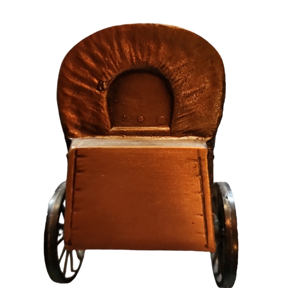 Vintage Bronze Covered Musical Wagon Bank - Picture 2 of 4